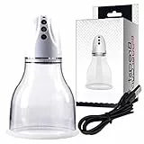 Elektrische Brustpumpe Milchpumpe Zur Vergrößern Brustsauger Für Sie, -60 Kpa Vakuum Unterdruck Vibratoren Nippelsauger Brust Vergrößerungs Pumpen, 3 Intensitäten Brust Wachstums Massage,Weiß