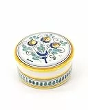 CEAR ceramiche - Schmuckkästchen, sizilianische künstlerische Keramik von Caltagirone Pralinenhalter, Süßigkeitenbehälter Ø 16 cm