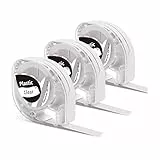 3X Phomemo P12/P12Pro/LT12 Etikettenband Compatible Label Tape Replacement for Phomemo P12/P12Pro/LT12 Clear Transparent LT Pastic Tape