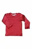 Leela Cotton Baby Kinder Langarmshirt Wendelangarmshirt Bio-Baumwolle Wendeshirt T-Shirt Jungen Mädchen Gr. 50/56 bis 140 (86/92, rot)