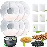 FEELNEEDY Filter Katzenbrunnen 3-Monats-Vorrat - Packung für langanhaltende Frische 6 Originalfilter + 6 Wasserpumpen - Filterschwamm für FEELNEEDY FN-W23 Trinkbrunnen für Hunde