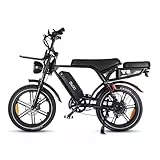 OUXI Ultra E-Bike 20 Zoll Fatbike Elektrofahrrad, 250W Motor 60Nm, 48V 15Ah Akku 60km, Hydraulische Scheibenbremsen, Vollfederung, Gepäckträger vorne & hinten, Bluetooth-Lautsprecher (V8Ultra)