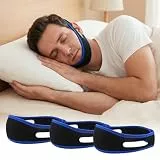 3 Pcs Kinnband Schlafapnoe Kinnriemen Schnarchen Anti Schnarch Kinnriemen Schnarchmaske Geeignet bei Mundschnarchen Zurückweichendem Kiefer Gewohnheitsmäßiger Mundatmung Usw Blauschwarz