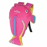 TRUNKI PaddlePak Wasserdichte Schwimmtasche Kinder Und Turnbeutel Wasserdicht Kinder | Schwimmrucksack Kinder | Schwimmbeutel Kinder Wasserdicht - Coral der Tropenfisch (Rosa)
