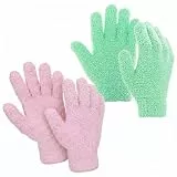Abeillo 2 Paare Mikrofaser Staubhandschuhe Auto Abstauben Reinigungshandschuh Waschbar Korallenvlies Handschuhe für Küchen Haus Jalousien Lampen Möbel und schwer zugängliche Ecklücken (D)
