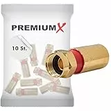 Premium X 10x Kompressionsstecker XCon G7 F-Kompressionsstecker 7 bis 7,5mm für SAT Kabel Koaxialkabel