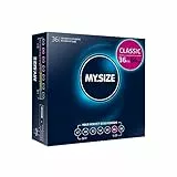 MY.SIZE Classic Kondome Größe 6 | 64 mm Breite | 36 Stück Großpackung | extra dünn | gefühlsecht hauchzart | dünne 0,07 mm Wandstärke