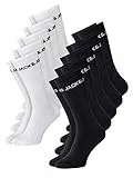 JACK & JONES 10er Pack Herren Socken schwarz oder weiß Tennissocken Sportsocken (10er Pack Mix 1, Einheitsgröße)