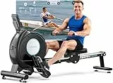 LABGREY Rudergerät für Zuhause, Magnetisches Bluetooth Rudergerät, APP-Verbindung, Doppel-Slide-Rails, LCD-Display, Ideal für Heim-Cardio-Training (H320-Magnetisches [Modell 2026])
