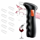 aiMaKE Alkoholtester, Alkoholtester Polizeigenau, Hochpräziser Promillemessgerät mit 10 Mundstücken, Professioneller Alkoholmessgerät für Privaten Gebrauch zu Hause