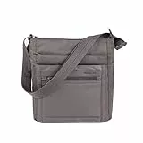 Hedgren ORVA Damen Umhängetasche mit RFID Schutz – Wasserabweisende Crossbody Bag mit Reißverschlusstaschen & Handyfach – Leicht, 25,5 cm – Sepia