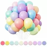 Luftballons Pastell 100 Stück, 25cm Bunte Luftballon Geburtstag für Deko Geburtstag Ballons,Deko Hochzeit,Party Deko (Pastell)