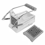 Kartoffelschneider, Mehrzweck-Pommes-Frites-Schneider aus Edelstahl, Handgehalten mit Ergonomischem Griffdesign, Kompakt, Langlebig, Leicht zu Reinigen, Einfach zu Verwenden (L)