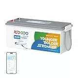 Redodo 24V 100Ah Bluetooth LiFePO4 Batterie, 2560Wh Tiefzyklus Lithium Batterie mit Smart BMS, Niedrigtemperaturschutz, Perfekte Bleisäure Ersatzbatterie für Wohnmobil, RVs, Wohnwagen, Solarsystem