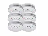 6er-Set SMARTWARES Rauchmelder mit 10 Jahres Batterie - VDs Zertifiziert + Stummschaltfunktion