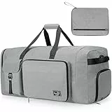 YOUNGOA 120L Faltbare Reisetasche, Große Weekender für Herren und Damen, wasserdichte Sporttasche Groß mit Schuhfach