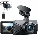 WOLFANG Dashcam Auto Vorne Hinten 2,5K+1080P Auto Kamera, Ultra Nachtsicht, 170°Weitwinkel, WDR, 24 Std. Parkmodus, G-Sensor, Loop-Aufnahme