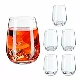 Relaxdays Trinkgläser 6er Set, Wassergläser, spülmaschinenfeste Getränkegläser, Saft, Limo, Eistee, 455 ml, transparent