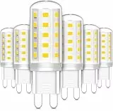 LEDYA G9 LED Lampe Kaltweiß 6000K 380LM, LED Leuchtmittel 3W Entspricht 30W-40W Halogen Leuchtmittel, Enegiesparende Glühbirne G9, Nicht Dimmbar Kein Flackern, 6er Set