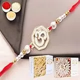 Ghasitaram Gifts Rakhi for Brother Rakhis Online- The Sparkle of Heavenly Divine Blessings for My brother Rakhi with 200 gms of Kaju katli and 200 gms of Soan Papdi
