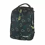 Walker Schulrucksack Elite 2.0 'Green Polygon' mit 2 Fächern, Zippfach am Rücken, Schultasche inkl. RückenPolsterung, höhenverstellbares Tragesystem, verstellbaren Gurten