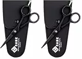 YSCARE Bartschere Haarschere Schnurrbartschere Premium Friseurschere Extra Scharfe Haarschneide Friseurschere Edelstahl (5 Inches) (Packung mit 2)