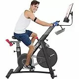 AsVIVA S11S Indoor Bike | Indoor Cycle Heimtrainer Fahrrad mit großem Display, 100 Widerstandsstufen, Riemenantrieb & Bluetooth