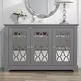 Galano Novara 3-Türer Sideboard Aufbewahrungsschrank Organizer Konsole Verstellbare Regale Wohnzimmer