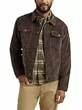 Wrangler Herren Cord-truckerjacke Jacke, Schokoladenbraun, L