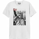 Life Magazine Herren Melifemts007 T-Shirt, weiß, S