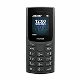 Nokia 110 Feature Phone mit integriertem MP3-Player, rückwärtiger Kamera, langlebigem Akku und Diktiergerät - Charcoal