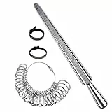 Baxcdyswe Ringgrössenmesser Set, 4 Stück Ringmesser Finger, Ring Sizer, Ringgrössenmesser Deutsche Größen, Kunststoff-Ringmaß und Ringdorn for Measuring Ring Diameters, Size Standard UK, EU, USA