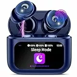 VEKJ Bluetooth Kopfhörer, Mini 48H Schlafkopfhörer Bluetooth 5.4 mit Touchscreen, 2025 Neue in Ear Kopfhörer Kabellos mit ENC Noise Cancelling, IPX7 Ohrhörer mit Immersiver Deep Bass Ohrhörer, Blau