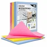 com-four® 30x Haushaltstücher - extrem saugfähige und strapazierbare Reinigungstücher aus Viskose - Allzweck-Wischtücher in 3 Farben - Wiederverwendbare Putztücher (30x38-30 Stück - 3 Farben)