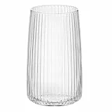 Glasmark KROSNO 1992 Gläser Set 6 Stück - Trinkgläser - Wassergläser Geriffelt - Transparent Spülmaschinenfest - 480 ml