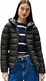 Tommy Jeans Damen Tjw Slim Hood Prnt Down Jckt Ext Dw0dw21617 Pufferjacke, Black (Black), M EU