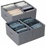 LAJIAKE Kleiderschrank Organizer Geeignet für Pullover, Badetücher,Aufbewahrung-2er Boxen Set große Aufbewahrungsboxen -Faltbare Washable extra große Kisten für Schrank 50x40x20 cm