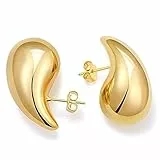Aucuu Chunky Ohrringe, 18k Ohrringe Dupes für Damen, Hypoallergene Earrings