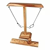 Ring Toss Game | Geschicklichkeitsspiel aus Holz | Hängende Ringwurfmaschine | Wer ist der Schnellste? | Spannende Duelle für die nächste Party I Innen & Außen | Kinder & Erwachsene | 100% Spaß