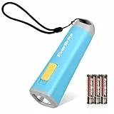 EverBrite LED Taschenlampe klein hellblau, Taschenlampe Kunststoff 1 W mit 3 AAA Batterien