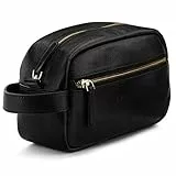 Londo Echtleder Reisetasche, Kulturtasche, Kosmetiktasche, Waschtasche – Unisex, Perfekt für Reisen & Alltag