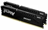 Kingston Fury Beast Schwarz DDR5 32GB (2x16GB) 6000MT/s CL36 DIMM Desktop Gaming Speicher Kit mit 2 AMD Expo und Intel XMP - KF560C36BBE2K2-32