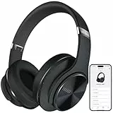 DOQAUS Bluetooth Kopfhörer Over Ear, Bis zu 90 Std Kopfhörer Kabellos mit 3 EQ-Modi,Dual 40mm Treiber, Memory-Protein Ohrpolster und Integriertem Mikrofon für Smartphone/PC(Verbesserte)