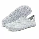 WateLves Barfußschuhe Hausschuhe Herren Damen Leichte Indoor Outdoor Traillaufschuhe Zehenschuhe Minimalistische Unisex(White 40)