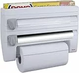 Metaltex 254410 Roll-n-Roll 4-in-1 Küchenrollenhalter, Weiß , 39 x 10 x 25 cm.