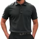 Herren Breeze Polo-Shirt mit Bierbauch-Komfort, elastisch, schnelltrocknend, atmungsaktiv, strukturierter Kragen, Kurzarm – ideal für Golf & Freizeit, ultraweich & seidig