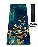LaiEr Yogamatte, Rutschfeste,Trainingsmatte mit Tragegurt, dicke Übungs- und Trainingsmatte für Yoga, Pilates und Fitness(183 cm x 61 cm x 6 mm)