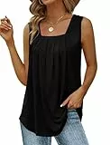 Cuptacc Tops Für Damen Oversize Casual Strandwear Sleeveless Tshirts Summer Tank Top Schwarz Bluse Damen Elegant 2XL 50-52 Oversize