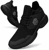 Giniros Herren Sneaker Laufschuhe Sportschuhe Turnschuhe Running Tennis Schuhe Schwarz 43