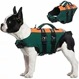 CITÉTOILE Hunde Schwimmweste - Rettungsweste für Hunde mit Griff & Sicherheitsgurt, Schwimmhilfe für Boot, Pool & Seen, Wassersicherheit für kleine bis große Hunde, Orange, L
